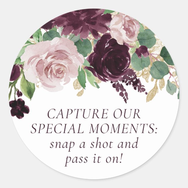 Moody Passion | Dramatisch Lila verfügbare Kamera Runder Aufkleber (Vorderseite)