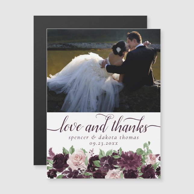 Moody Passions | Dramatisch Lila Danke Magnet (Vorne/Hinten)