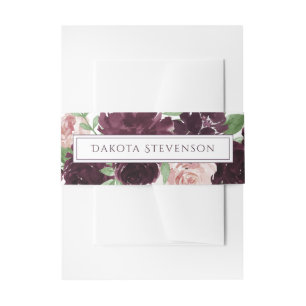 Moody Passions Dramatisch Lila Rose Einladungsbanderole