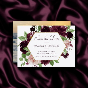 Moody Passions   Dramatischer Lila Wein Rose Kranz Save The Date