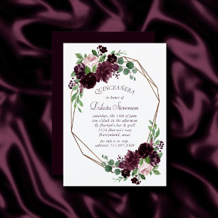 Moody Passions Dramatischer Lila Wein zum Geburt Einladung