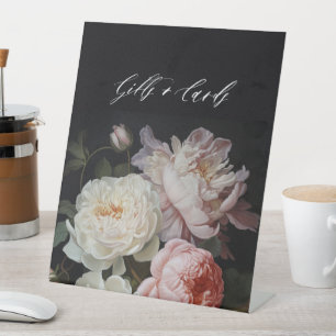 Moody Peony Rose Blumengeschenke und Karten Sockelschild