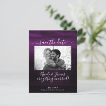 Moody Pum Lila Modern Watercolor Rett Date