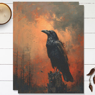 Moody Raven Gothic Dekoupage Seidenpapier