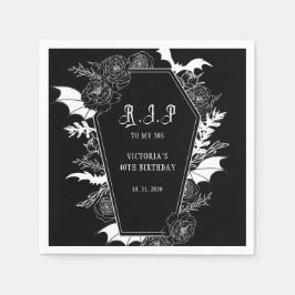 Moody RIP 30s Gothic 40th Birthday Serviette