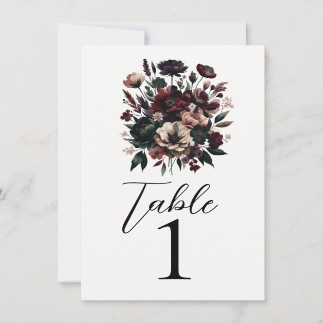 Moody Rustic Garden Florals Bohemisch Wedding Einladung (Vorderseite)