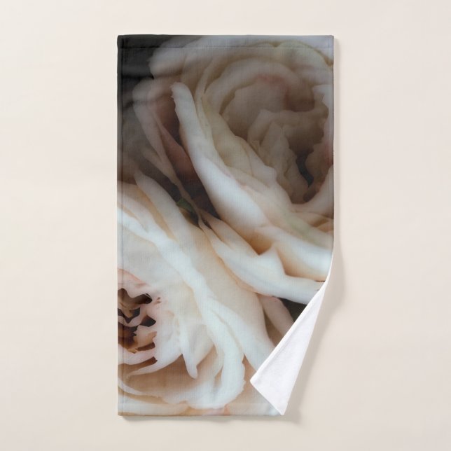 Moody Soft Pink Roses Elegante Minimal Shabby Chic Badhandtuch Set (Handtuch)