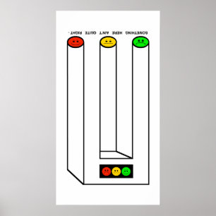 Moody Stoplight Blivet mit Caption Poster