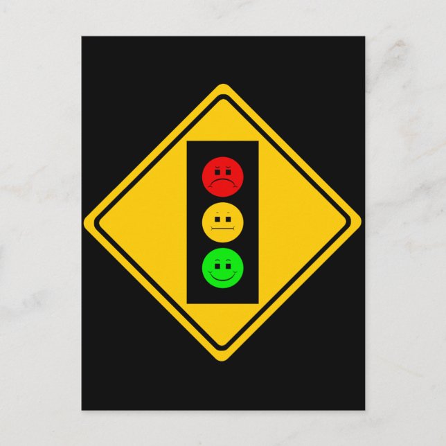 Moody Stoplight Postkarte (Vorderseite)