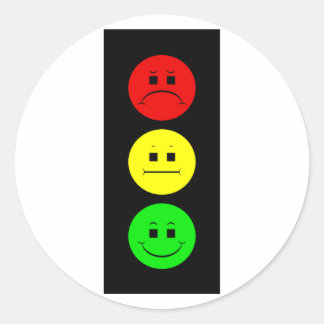 Moody Stoplight Runder Aufkleber