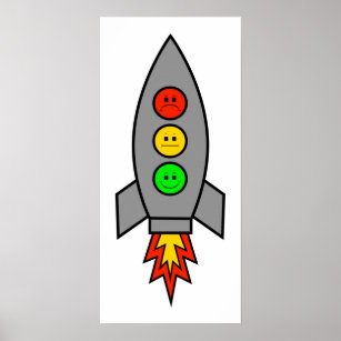Moody-Stoplight-Space-Rakete Poster