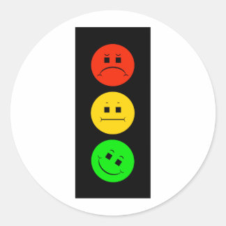 Moody Stoplight Tilly Green Runder Aufkleber