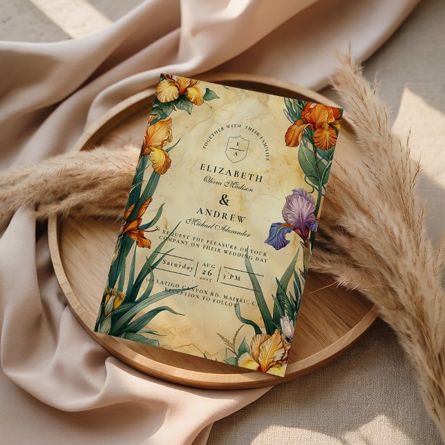 Moody Tropical Floral Wedding Einladung (Von Creator hochgeladen)