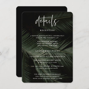 Moody Tropics Wedding Details Begleitkarte