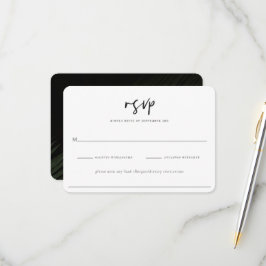 Moody Tropics Wedding RSVP Card