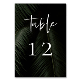 Moody Tropics Wedding Tischnummer