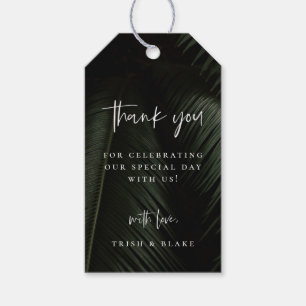 Moody Tropics Wedding Vielen Dank für Ihre Tags Geschenkanhänger