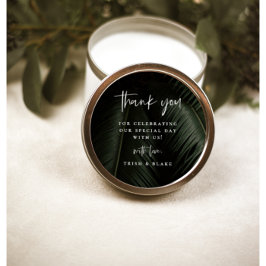 Moody Tropics Wedding Vielen Dank Runder Aufkleber
