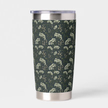 Moody Vintag Floral Print Tumbler