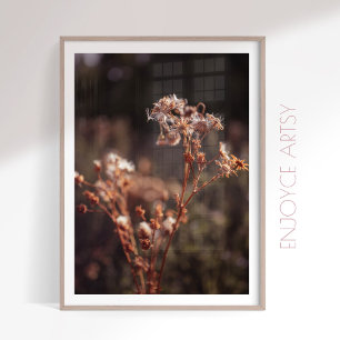 Moody warm Fall Wildblume Bauernmauer Kunst Poster