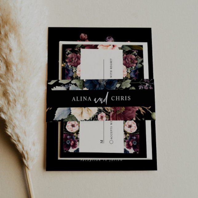 Moody Wedding Invitation Bly Band (Von Creator hochgeladen)