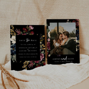 Moody Wedding speichert die Date Stationery Einladung