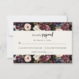 Moody Wedding Stationery | Aquarellfarbene UAWG RSVP Karte