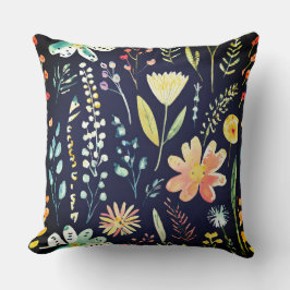 Moody wildflower pattern kissen