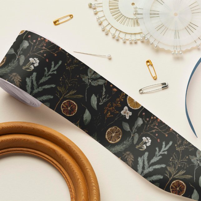 Moody Winter Botanische Weihnachten Satinband (Von Creator hochgeladen)