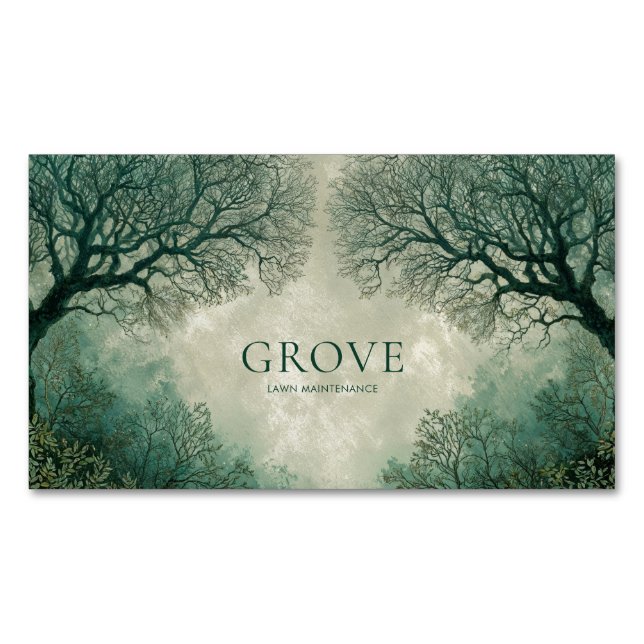 Moody Winter Forest Gothic Romance Magnetische Visitenkarte (Vorderseite)