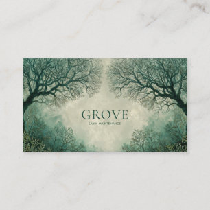 Moody Winter Forest Gothic Romance Visitenkarte