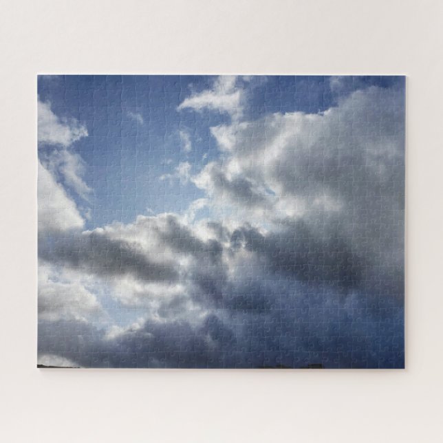 Moody Wolken in Cornisch Blau Himmel Puzzle (Horizontal)