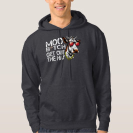 Mooe raus aus dem Hasen Funny Cow mit Brille Sweat Hoodie