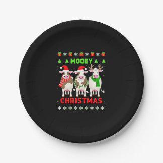Mooey Christmas Cow Christmas Ugly Sweater Pajama  Pappteller