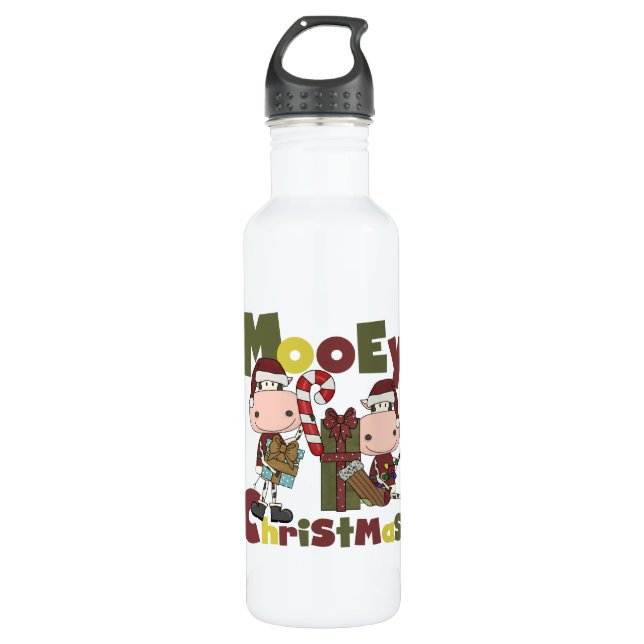 Mooey Christmas Edelstahlflasche (Vorderseite)