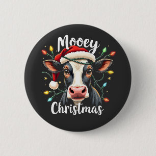 Mooey Christmas Funny Xmas Kuh Rinder Liebhaber Button