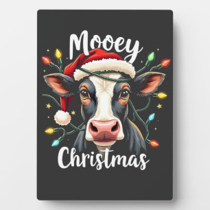 Mooey Christmas Funny Xmas Kuh Rinder Liebhaber Fotoplatte