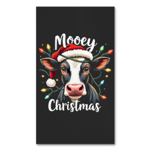 Mooey Christmas Funny Xmas Kuh Rinder Liebhaber Magnetische Visitenkarte