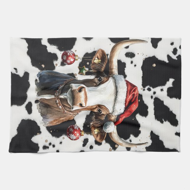 Mooey Christmas  Geschirrtuch (Horizontal)