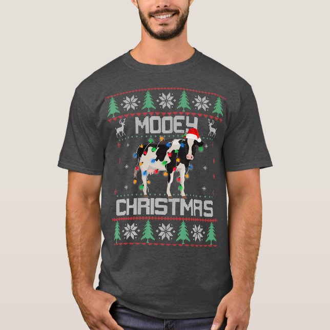 Mooey Christmas Heifers Kuh Ugge Weihnachtsgeschen T-Shirt (Vorderseite)