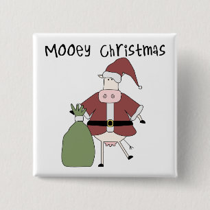 Mooey Cow Weihnachtsgeschenke und Geschenke Button
