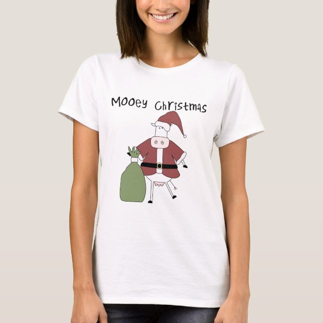 Mooey Cow Weihnachtsgeschenke und Geschenke T-Shirt (Vorderseite)