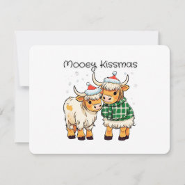 Mooey Kissmas Cartoon Kuh Weihnachtskarte Feiertagskarte