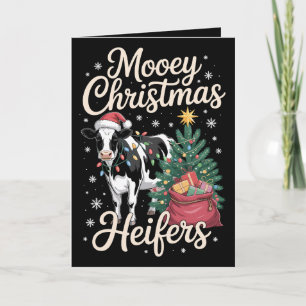 Mooey Weihnachten Färsen Kuh Weihnachtsmann Hut Xm Karte