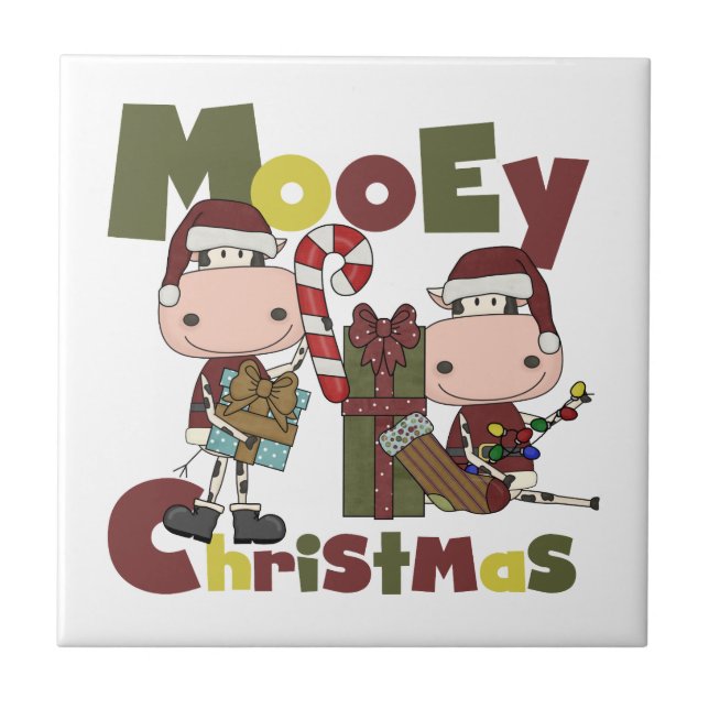Mooey Weihnachten Fliese (Vorderseite)