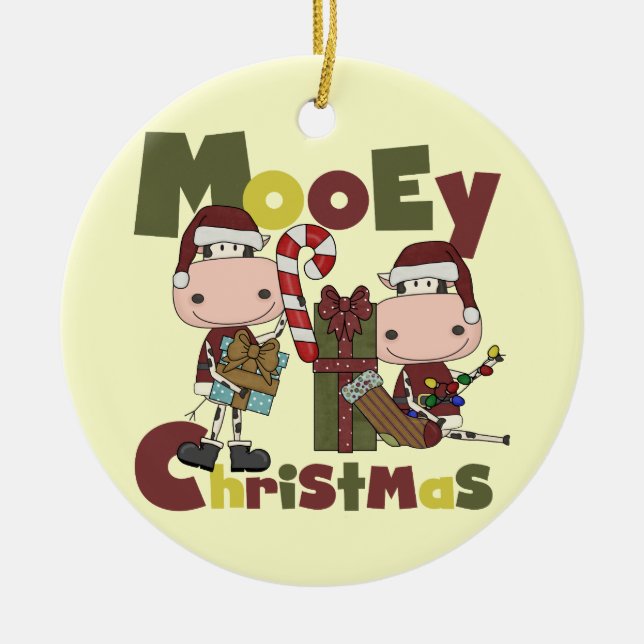 Mooey Weihnachten Keramik Ornament (Vorne)