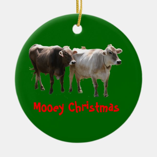 Mooey Weihnachten Keramik Ornament (Vorne)