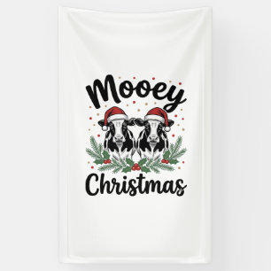 Mooey Weihnachten Kuh Vintage Gravur Shirt Design Banner