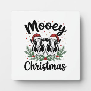 Mooey Weihnachten Kuh Vintage Gravur Shirt Design Fotoplatte