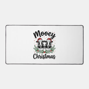 Mooey Weihnachten Kuh Vintage Gravur Shirt Design Schreibtischunterlage